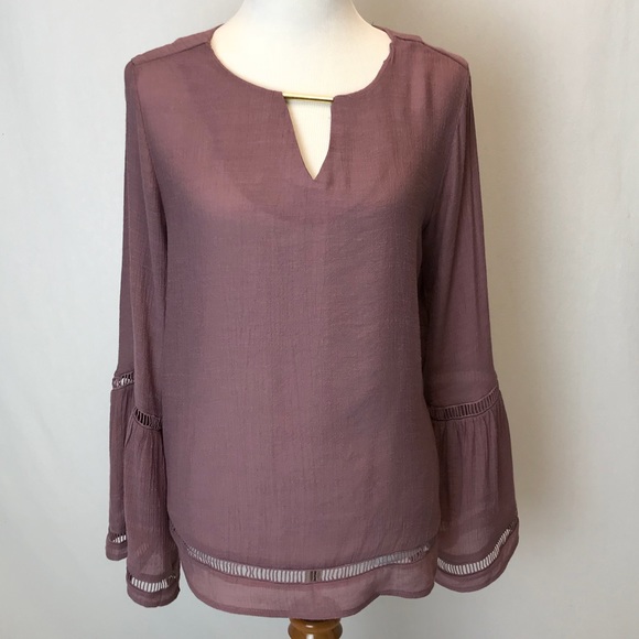 Harve Benard Tops - Harve Benard | rose blush bell sleeve boho blouse